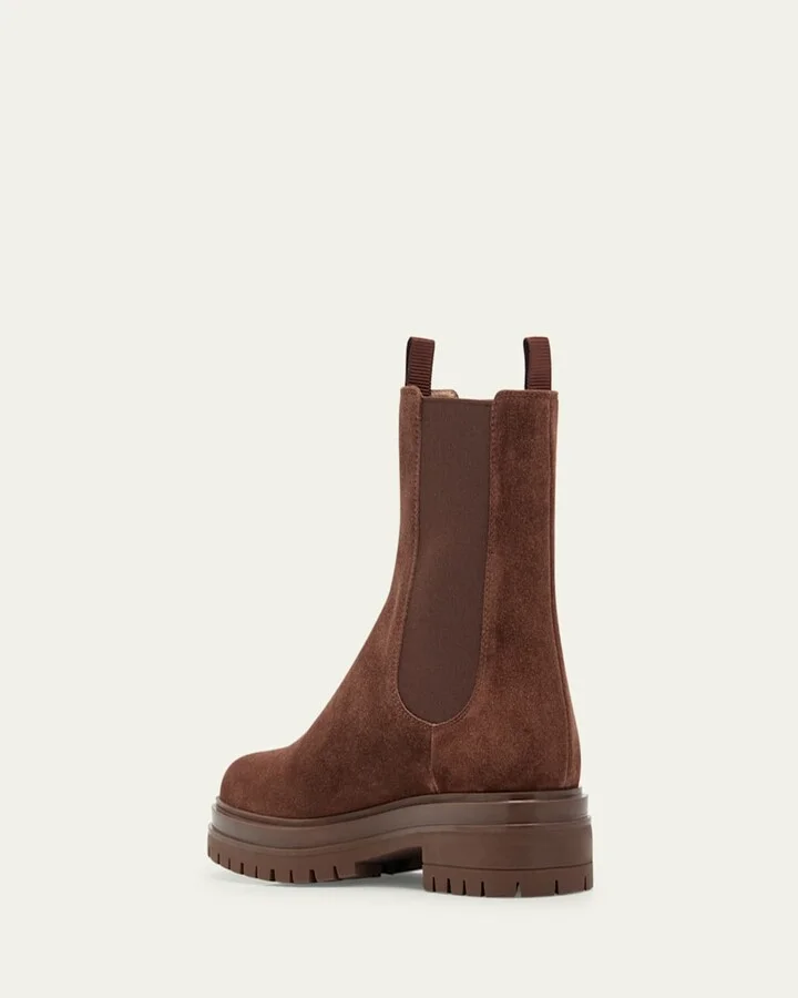 Chester Suede Lug-Sole Chelsea Ankle Boots - Image 2