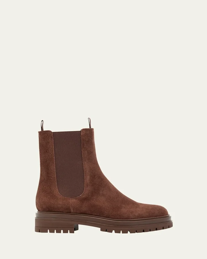 Chester Suede Lug-Sole Chelsea Ankle Boots