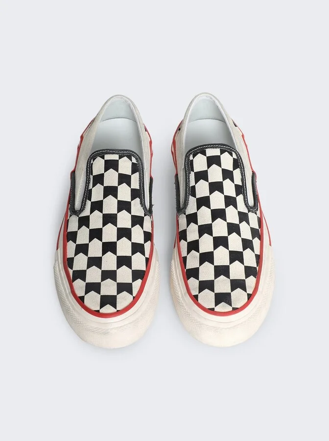 Chevron Checkered Slip On Sneaker
