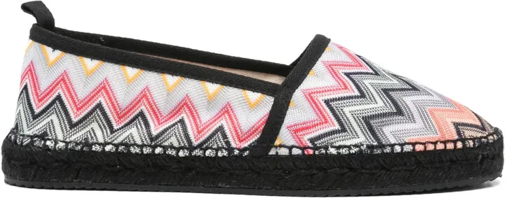 Chevron-Knit Espadrilles