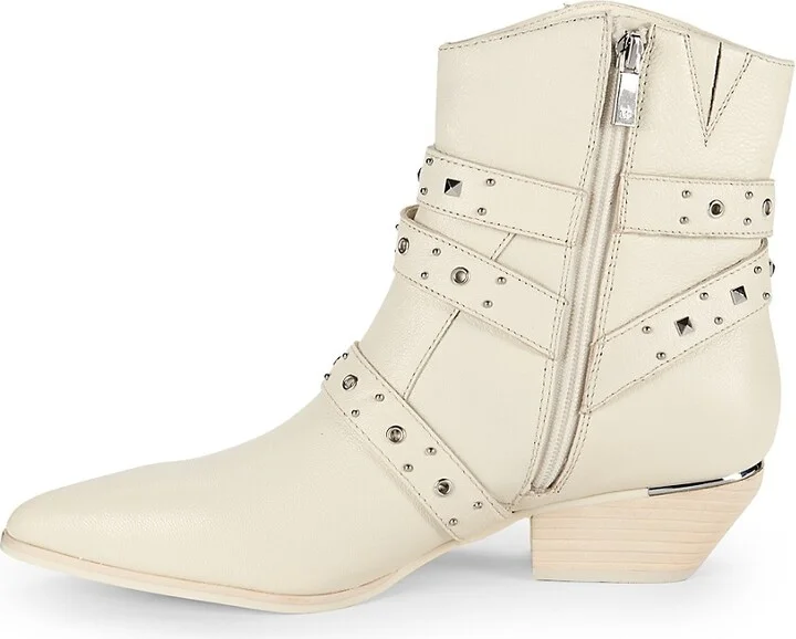 Cheyenne Studded Leather Booties - Image 4