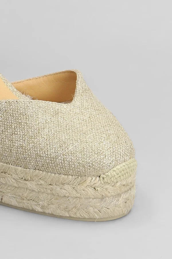 Chiara-8ed-032 Wedges In Gold Canvas - Image 5