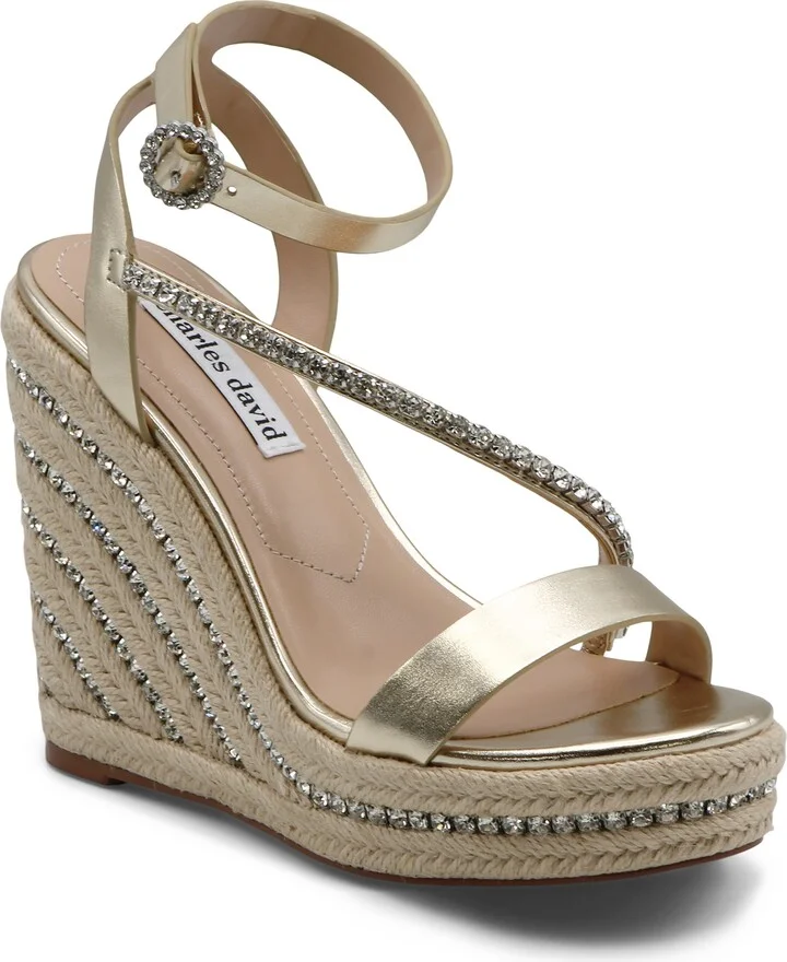 Chiara Ankle Strap Espadrille Platform Wedge Sandal