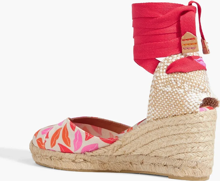 Chiara printed canvas wedge espadrilles - Image 3