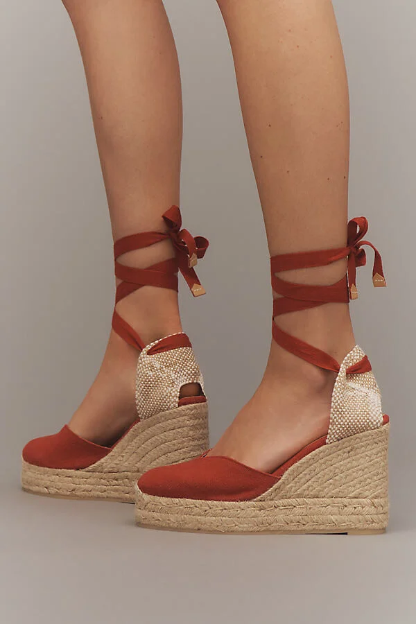 Chiara Tie-Up Espadrille Wedge Heels - Image 3