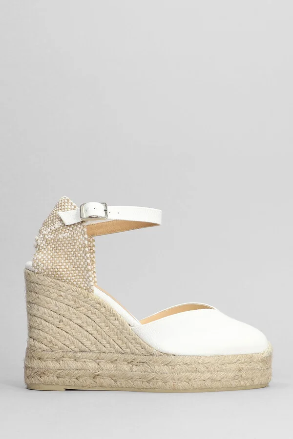 Chiarita Wedges In White Canvas