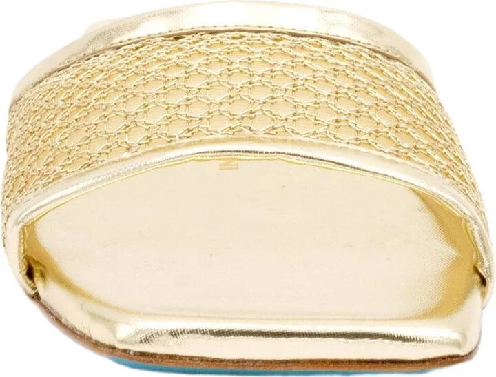 Chic Calliope Gold Nadina Slides for Spring and Summer - Image 4