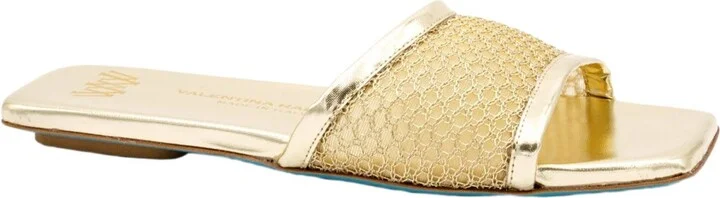 Chic Calliope Gold Nadina Slides for Spring and Summer - Image 5