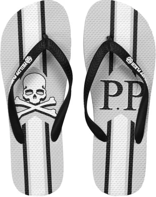 Chic Logo Print Flip Women's Flops