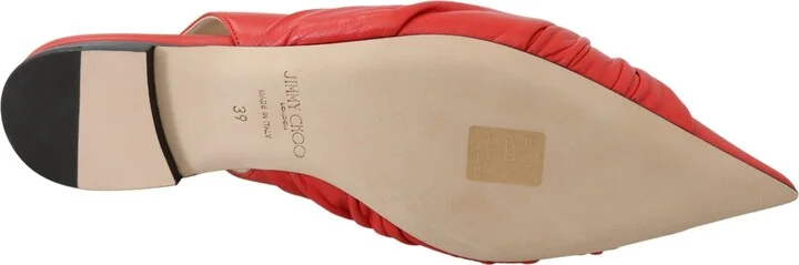 Chic Red Pointed Toe Leather Women's Flats - Image 6