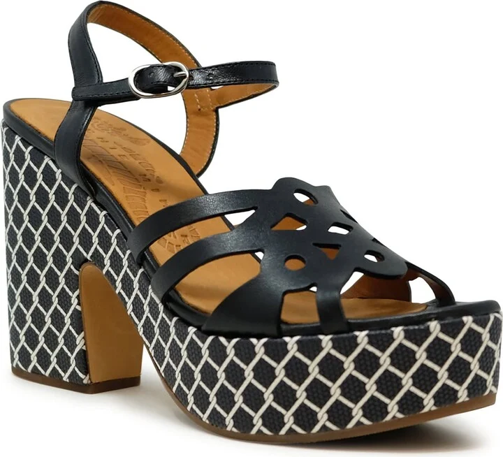 Chie Mihara Black Leather Jelele Sandals - Image 2