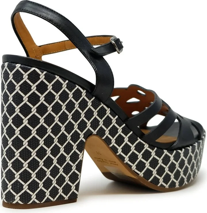 Chie Mihara Black Leather Jelele Sandals - Image 3