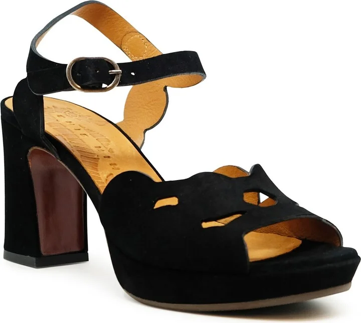 Chie Mihara Black Suede Kei Sandals - Image 2