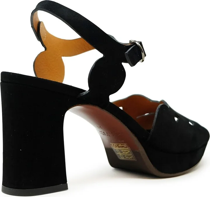 Chie Mihara Black Suede Kei Sandals - Image 3