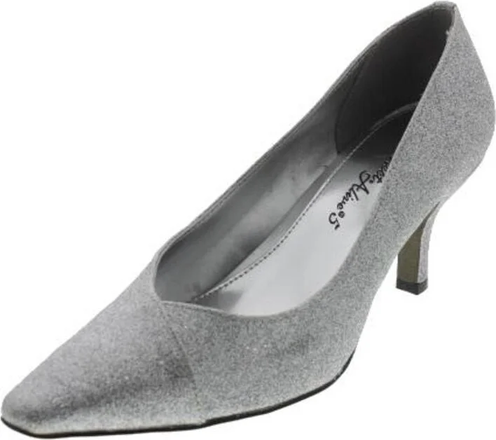Chiffon Womens Glitter Pointed-Toe Pumps