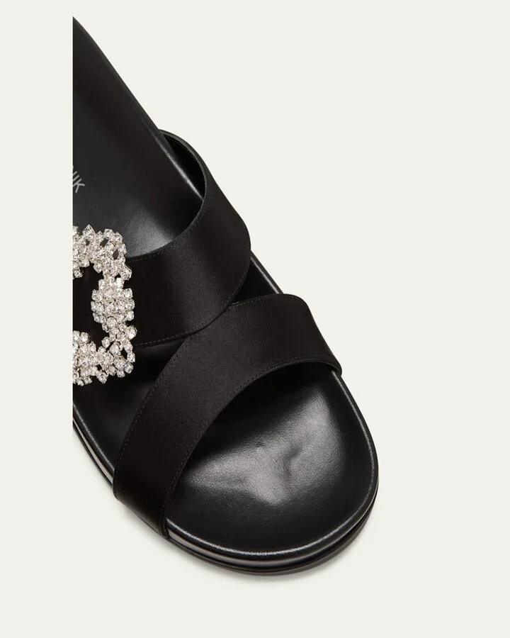Chilanghi Crystal Buckle Slide Sandals - Image 9