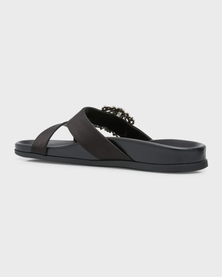 Chilanghi Crystal Buckle Slide Sandals - Image 2