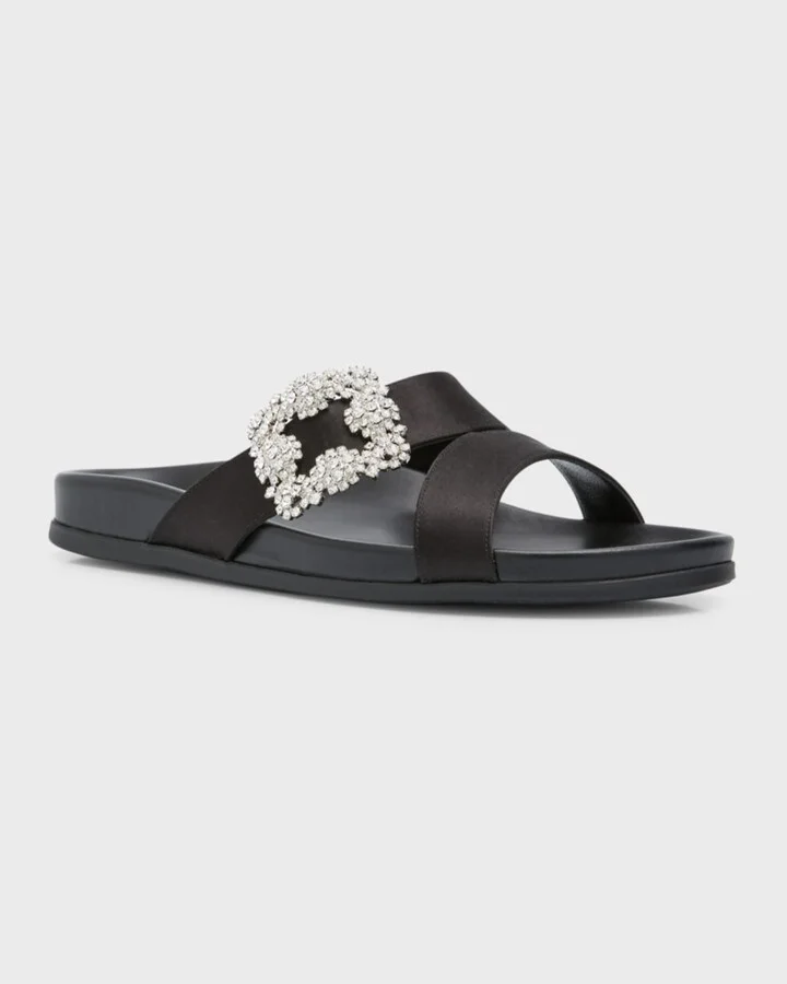 Chilanghi Crystal Buckle Slide Sandals - Image 4
