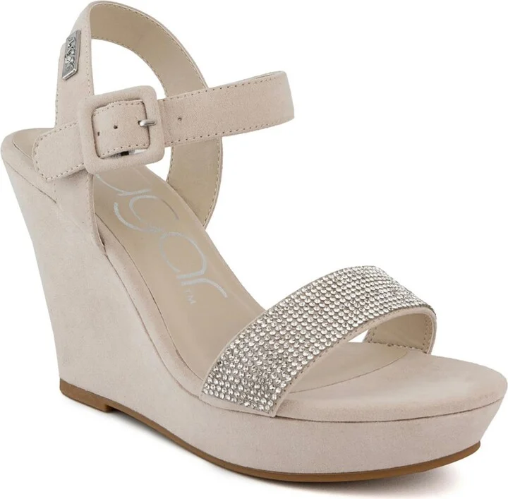 CHILI Womens Dressy Square toe Wedge Sandals