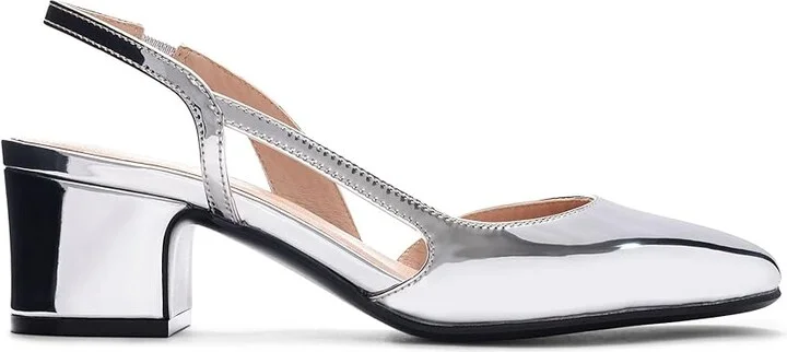 Chinese Laundry Rozie High Women's Heels Silver : 8 M, Leather - Image 6