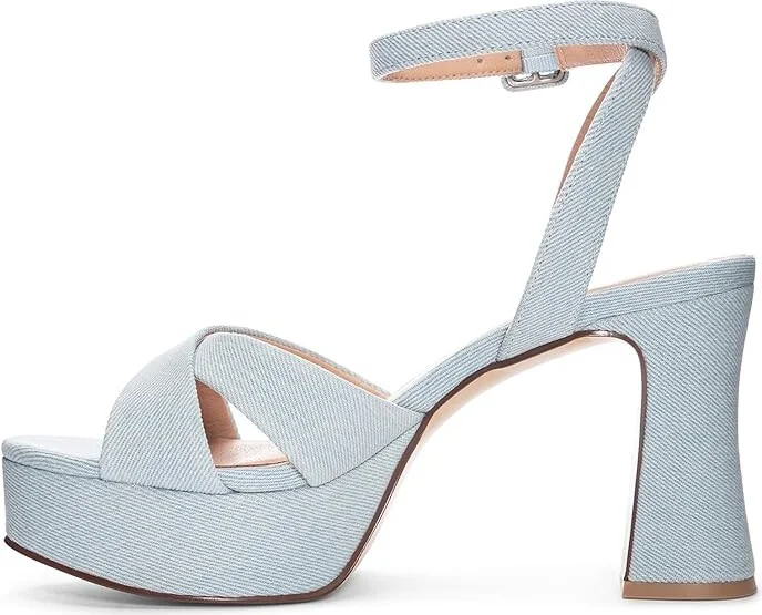 Chinese Laundry Theena Women's Sandals Lt Blue : 8 M, Leather - Image 4