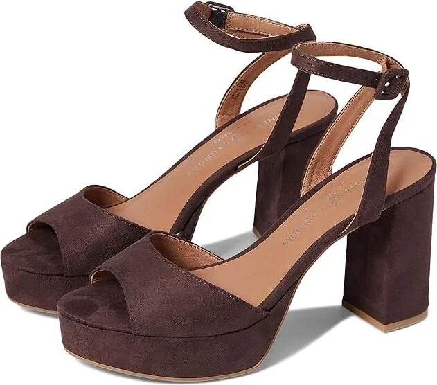 Chinese Laundry Theresa High Women's Heels Brown Fine Suede : 10 M