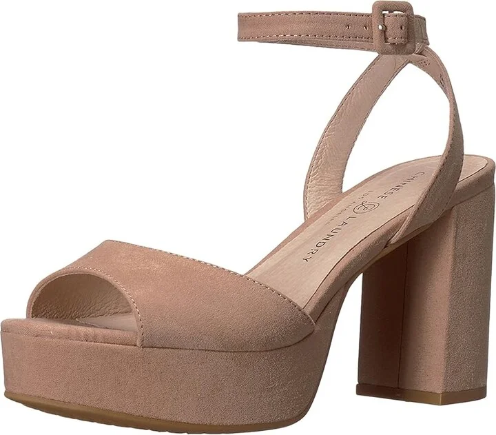 Chinese Laundry Theresa High Women's Heels Dark Nude Microsuede : 10 M, Textile - Image 2