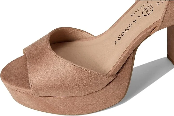 Chinese Laundry Theresa High Women's Heels Dark Nude Microsuede : 10 M, Textile - Image 8
