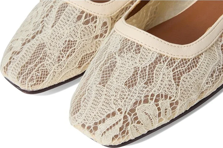 Chinese Laundry Vila Women's Flat Shoes Cream : 8.5 M, Leather/Mesh/Rubber - Image 7