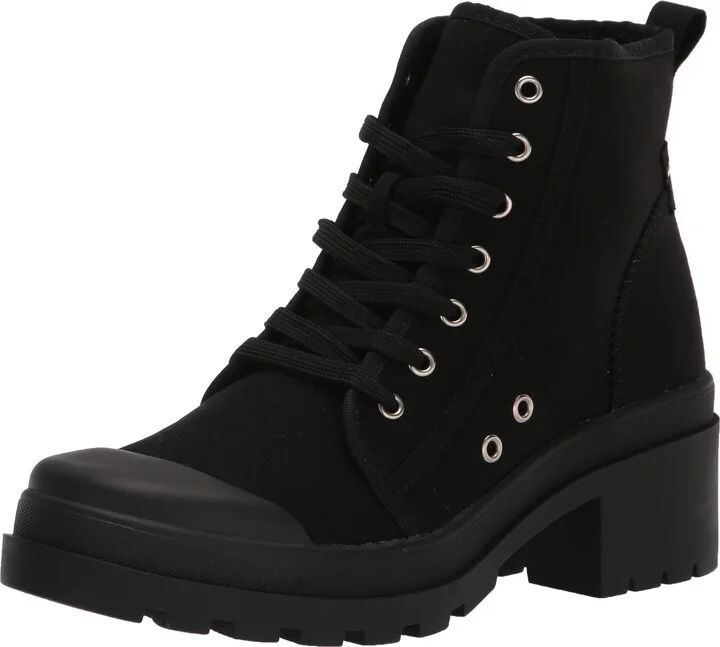 Chinese Laundry Women's Bunny Canvas Combat Boot
