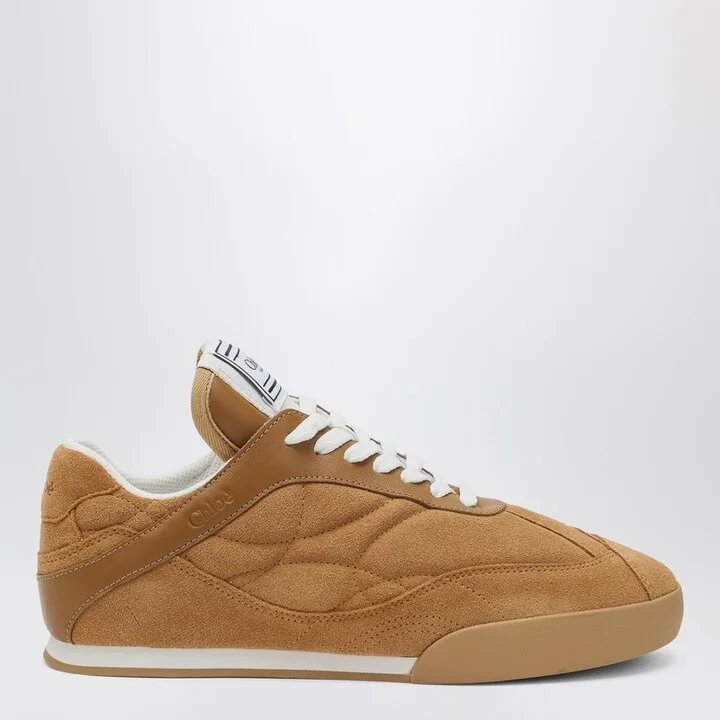 ChloÃ© Kick Cinnamon brown sneakers in suede