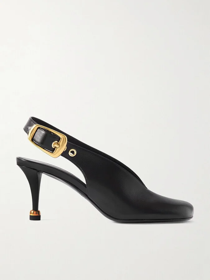 Chloé - Andrea Leather Slingback Pumps - Black
