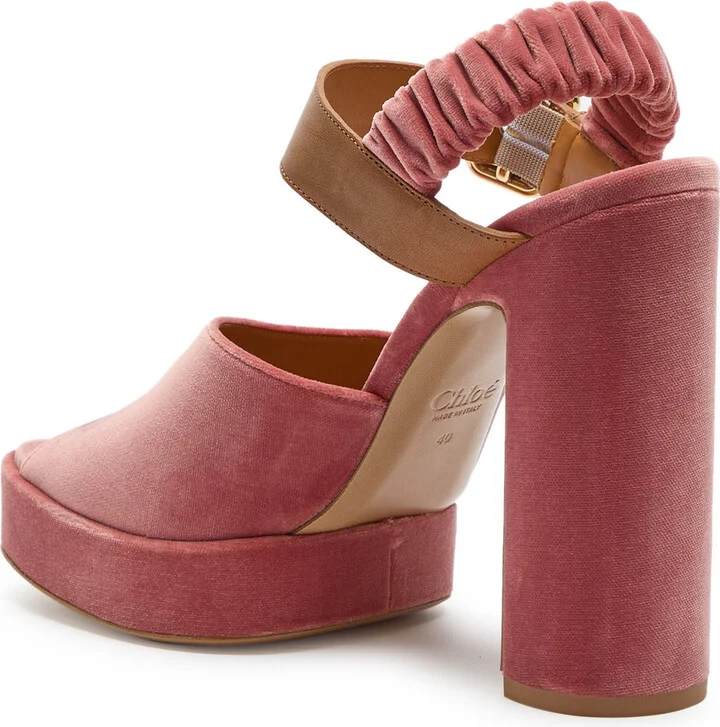 Chloe Aria Suede Platform Sandals - Image 2