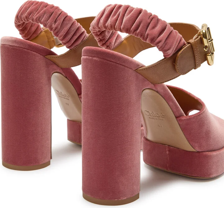 Chloe Aria Suede Platform Sandals - Image 4