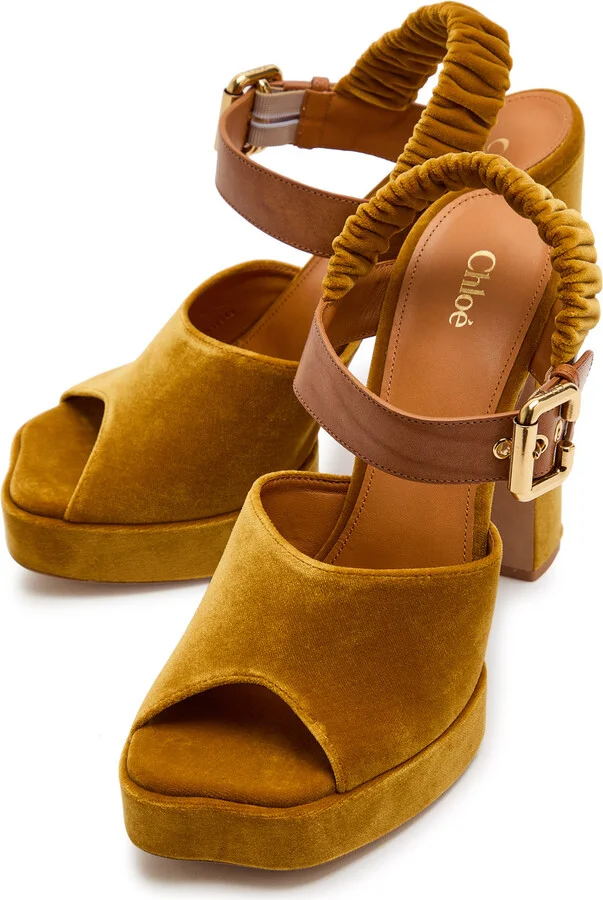 Chloe Aria Suede Platform Sandals - Image 6