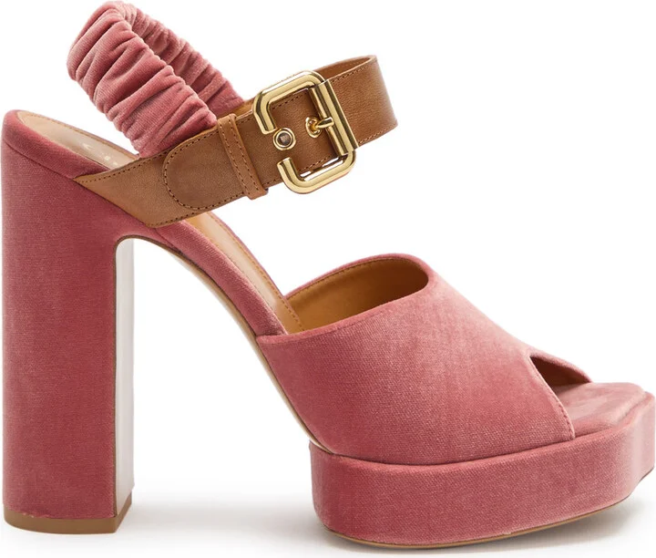 Chloe Aria Suede Platform Sandals