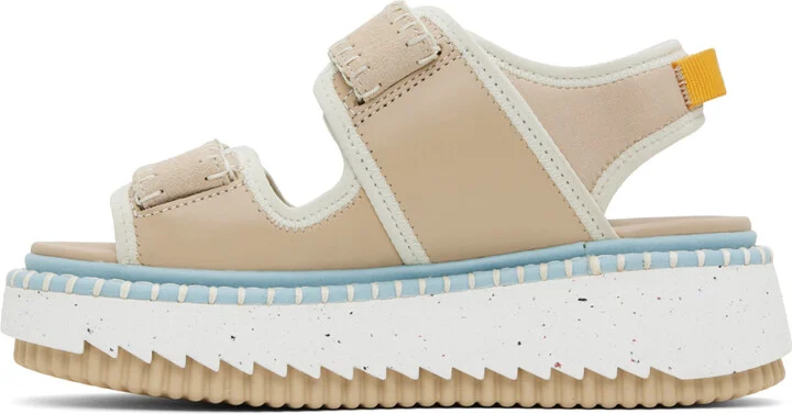 Chloé Beige & Blue Lilli Sandals - Image 3