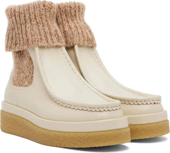 Chloé Beige Jamie Boots - Image 4