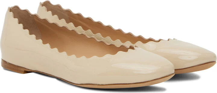 Chloé Beige Lauren Ballerina Flats - Image 4
