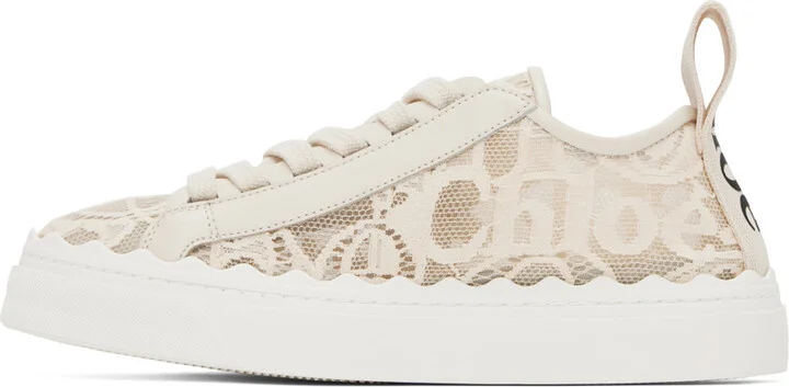 Chloé Beige Lauren Sneakers - Image 3