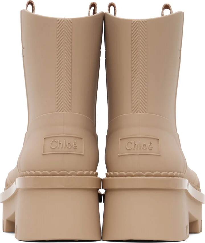 Chloé Beige Raina Rain Boots - Image 2