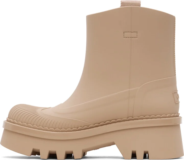 Chloé Beige Raina Rain Boots - Image 3