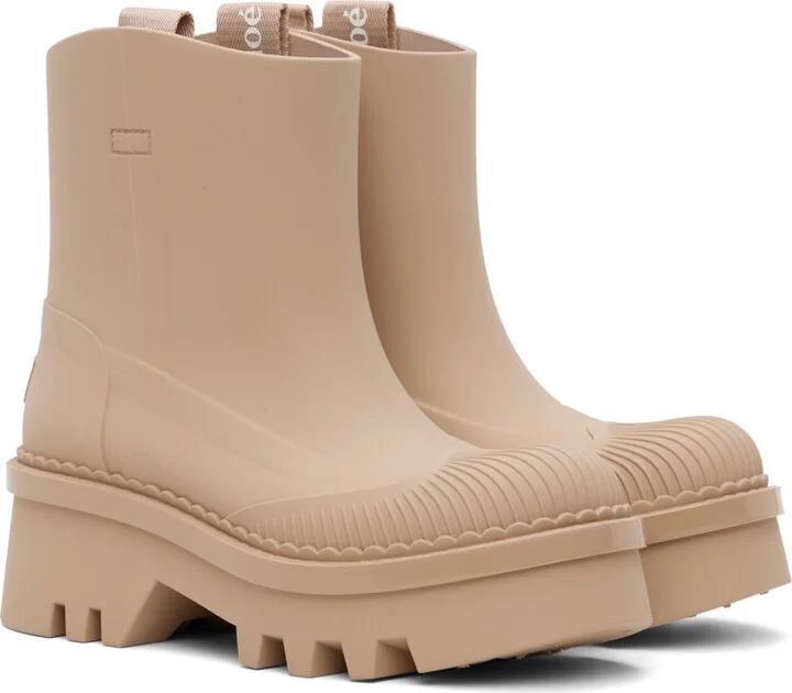 Chloé Beige Raina Rain Boots - Image 4