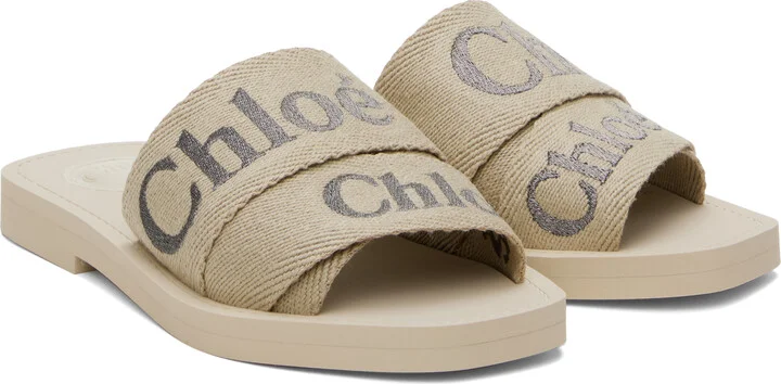 Chloé Beige Woody Mules - Image 4