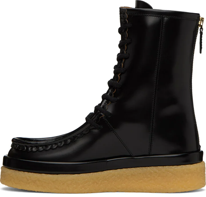 Chloé Black Jamie Lace-Up Boots - Image 3