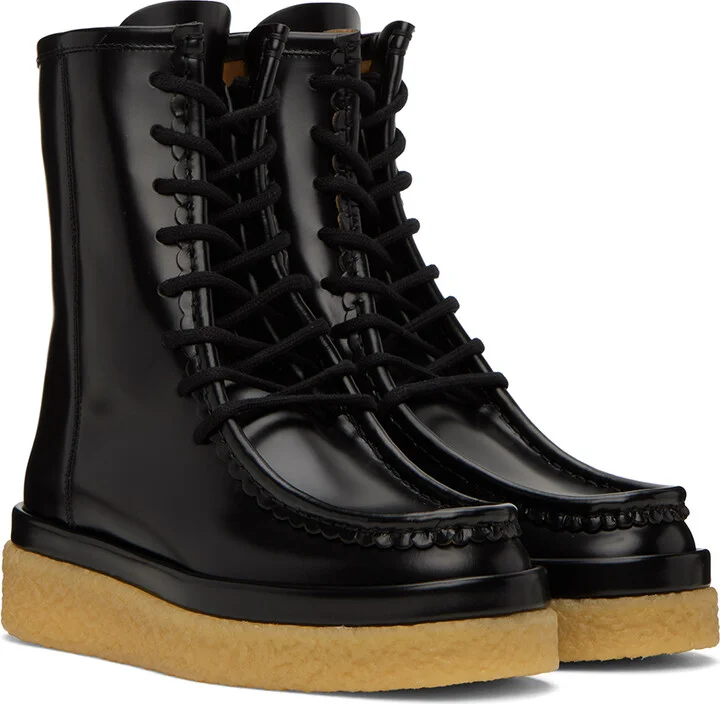 Chloé Black Jamie Lace-Up Boots - Image 4