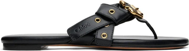 Chloé Black Mae Sandals