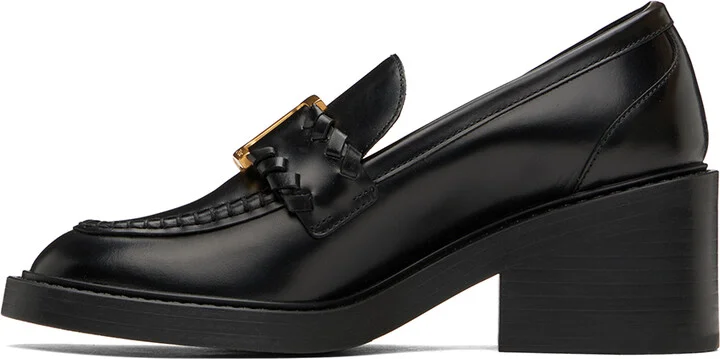 Chloé Black Marcie Heeled Loafers - Image 3