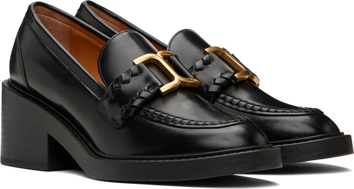 Chloé Black Marcie Heeled Loafers - Image 4