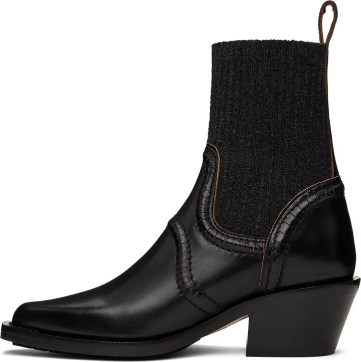 Chloé Black Nellie Ankle Boots - Image 3
